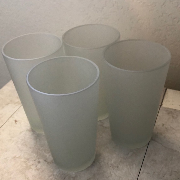Dining Vintage Frosted Drinking Glasses Set Of 4 Poshmark